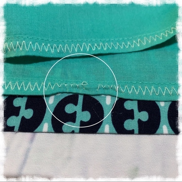 𝅺boden Teal, Navy and White Geometric Print Skirt - Picture 6 of 6